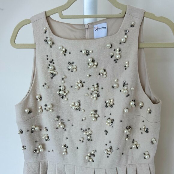 Red Valentino Cream Cocktail Dress Size US 6 - Picture 2 of 7